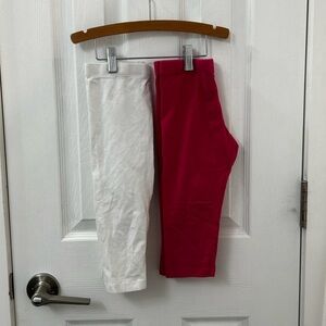 Wonder Nation White and Pink Girl's Leggings